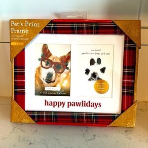 Happy Pawlidays Pet’s Print picture frame brand new in package Christmas style